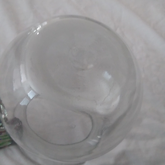 Blown Glass Clear Margarita Pitcher with Confetti Handle - Picture 4 of 6